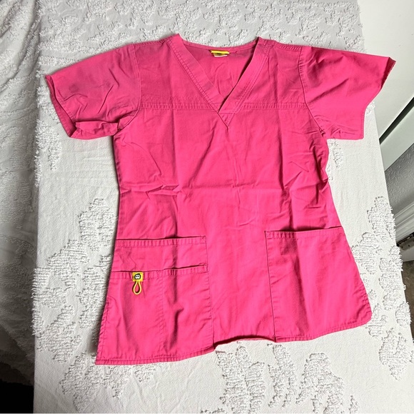 Purple & Pink Scrub Tops with Pockets - Picture 2 of 6